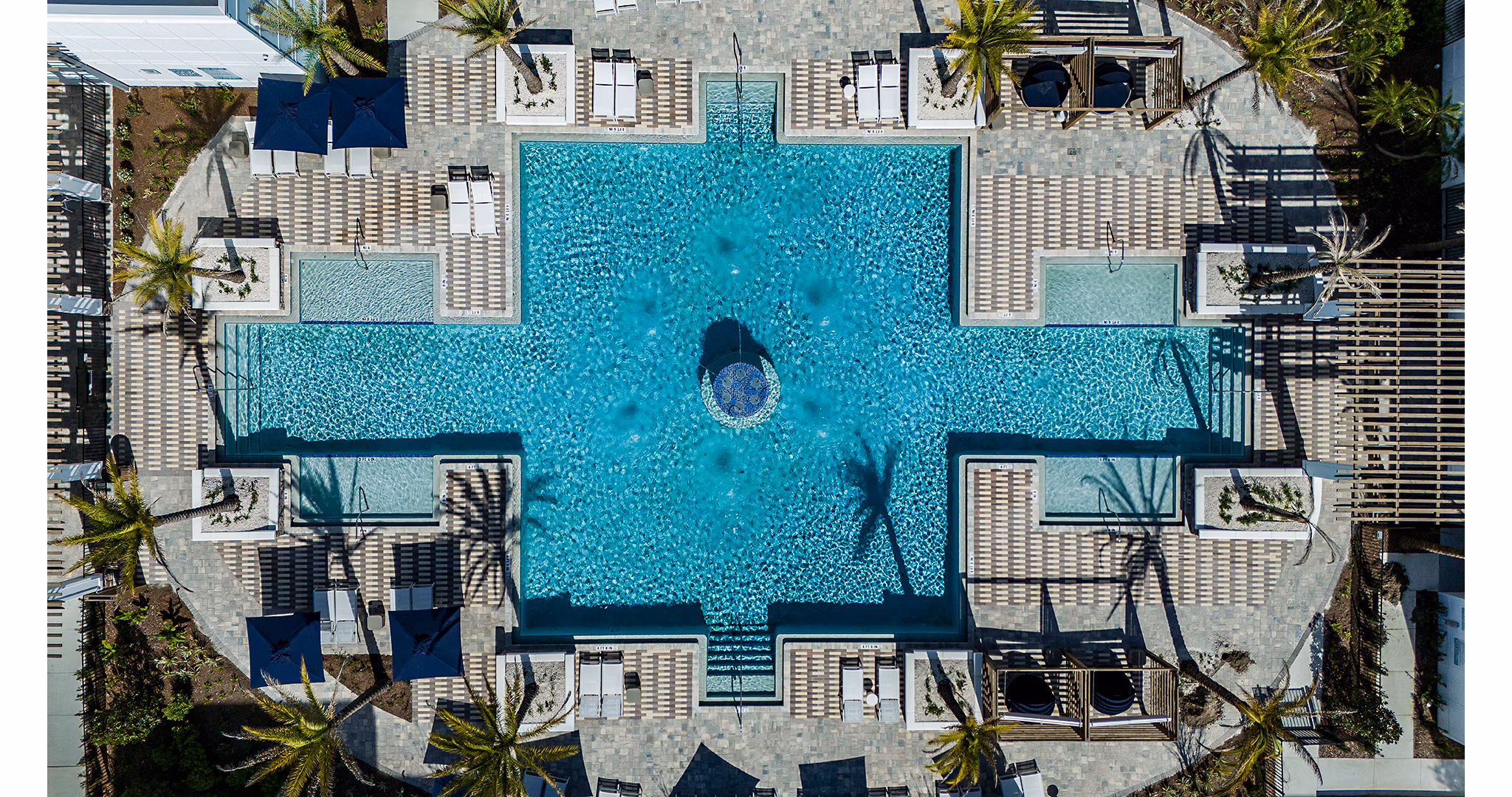 Rooftop pool offering serene views at Aspire at Silverleaf Apartments