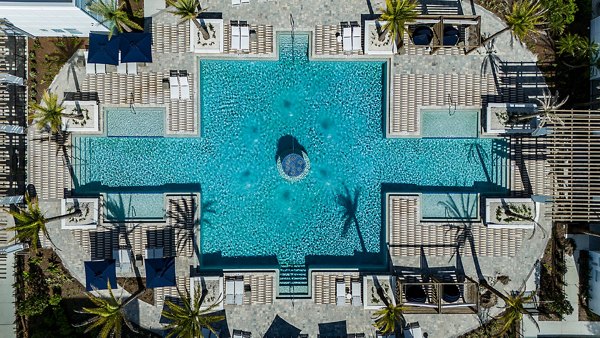 Rooftop pool offering serene views at Aspire at Silverleaf Apartments