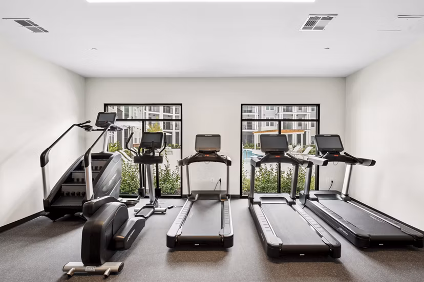 Fitness center with modern equipment at 3500 West View Apartments providing luxury amenities