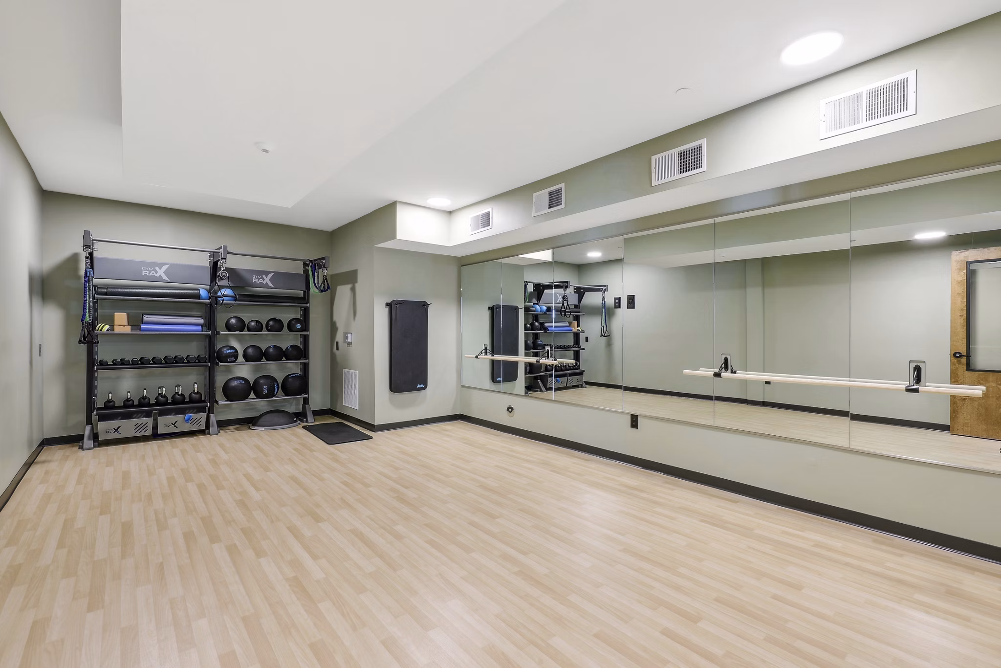 Yoga and spin studio featuring state-of-the-art equipment at 3500 West View Apartments