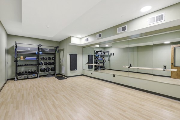 Yoga and spin studio featuring state-of-the-art equipment at 3500 West View Apartments
