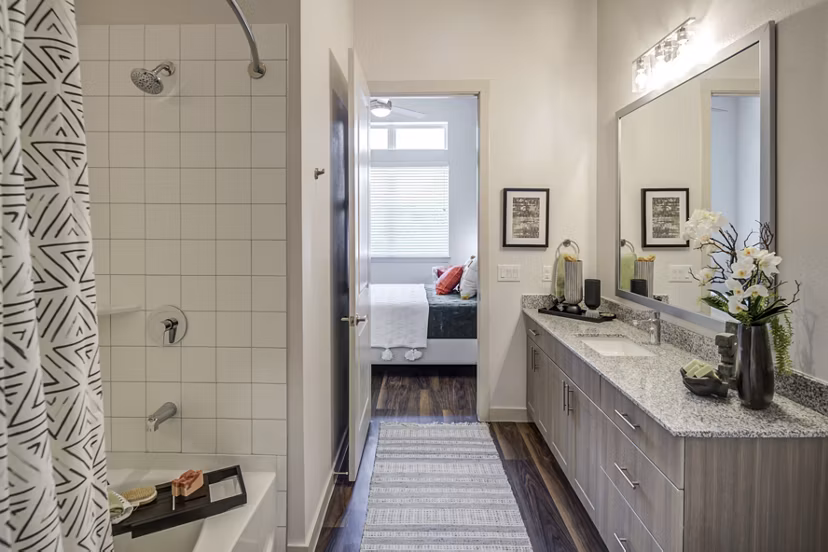 Modern bathroom with sleek fixtures in Prose Prominence Apartments