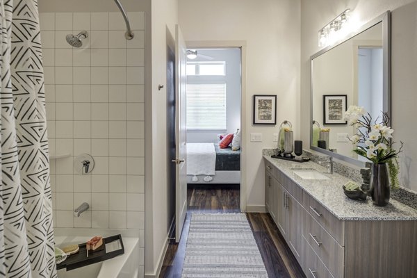 Modern bathroom with sleek fixtures in Prose Prominence Apartments