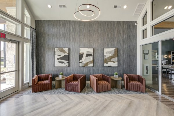 Modern clubhouse with stylish seating and open spaces at Prose Prominence Apartments