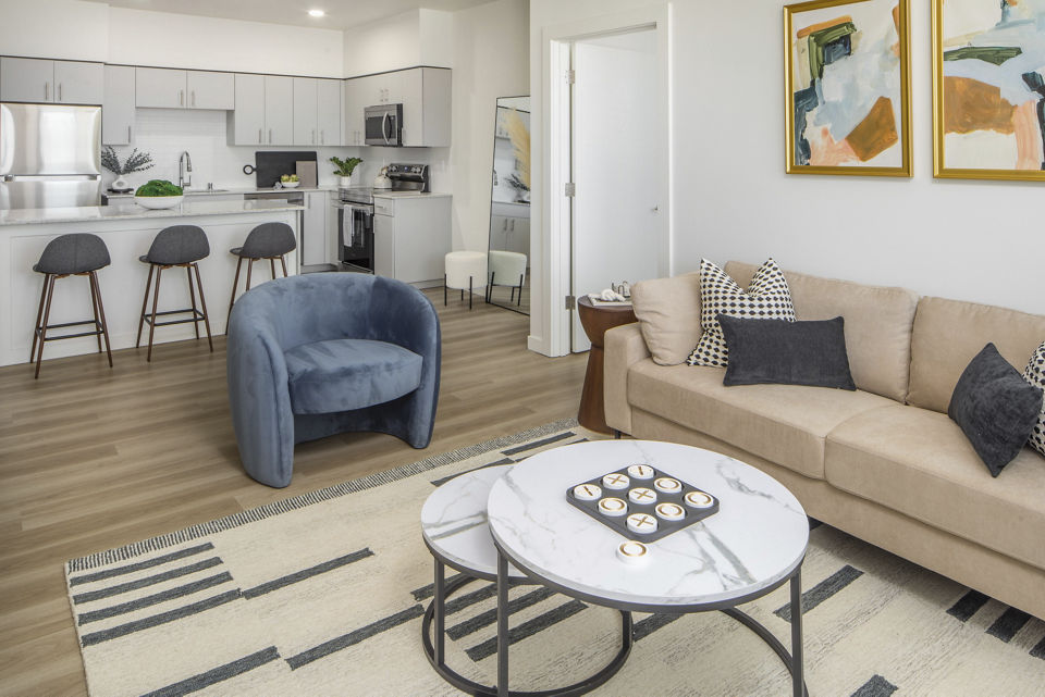 living room at Prose Battle Ground Apartments