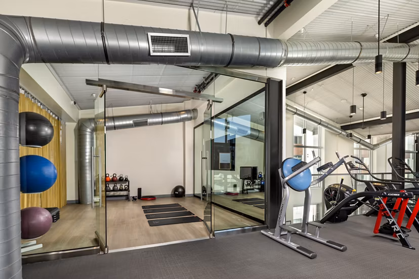 fitness center at Aliso Apartments