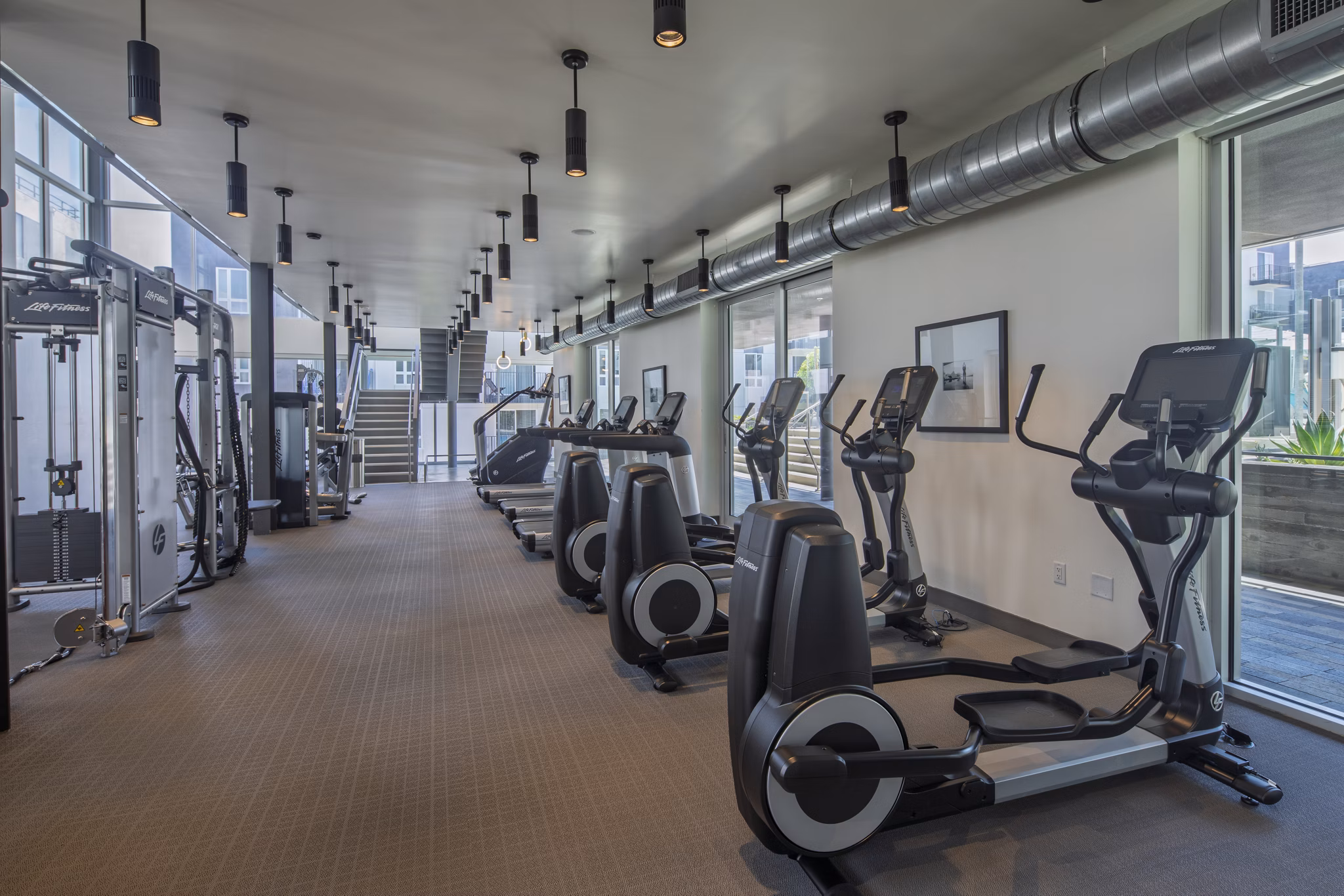 fitness center at Aliso Apartments