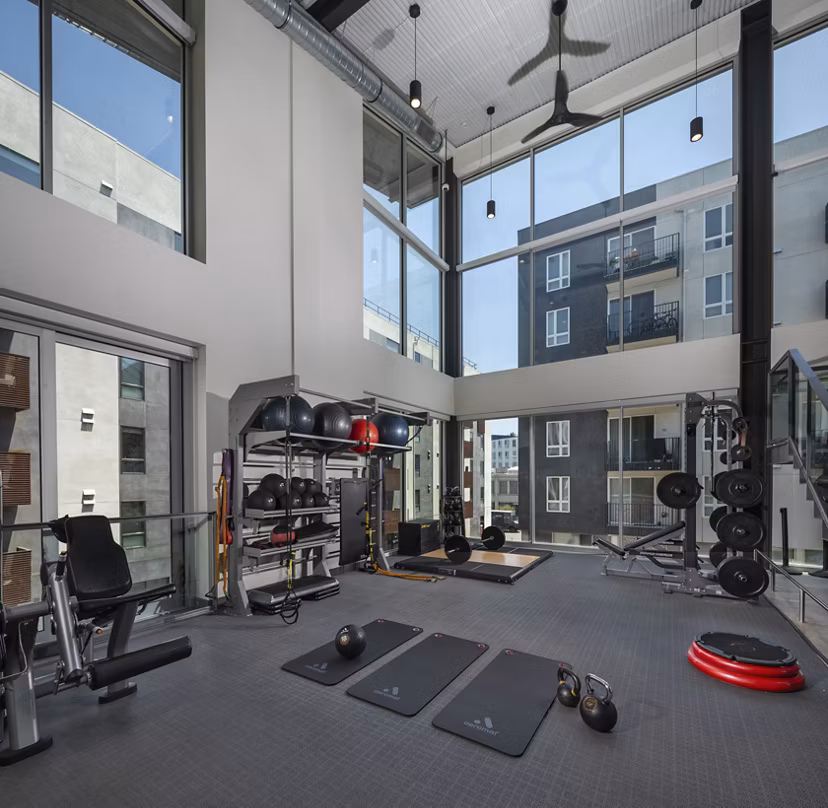 fitness center at Aliso Apartments