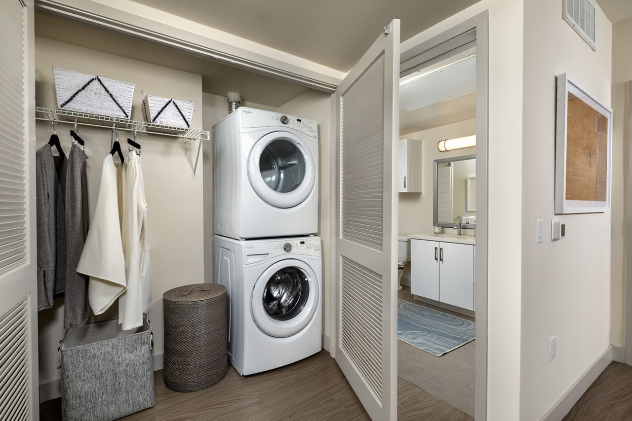 Laundry room at Aliso Apartments