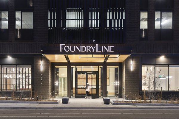 FoundryLine Apartments: Contemporary luxury high-rise building in vibrant urban setting