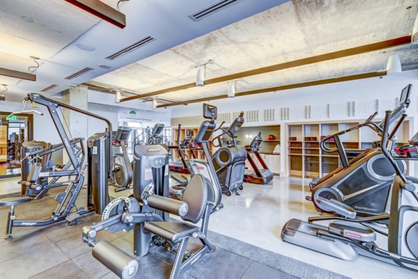 fitness center at FoundryLine Apartments