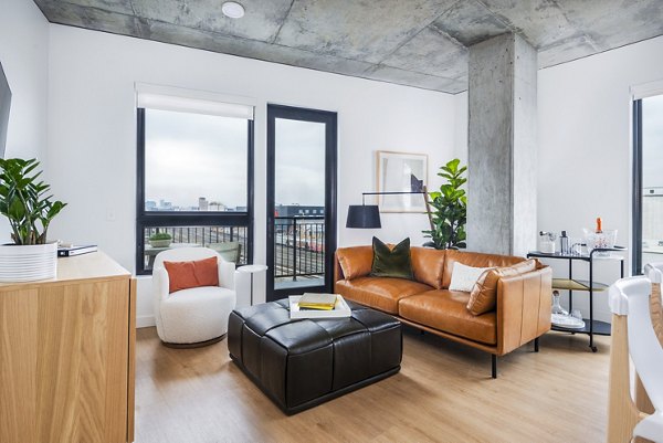 living room at FoundryLine Apartments