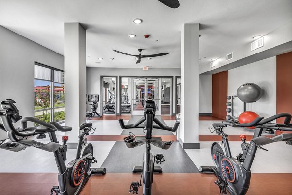 fitness center at Haven at Mansfield Apartments