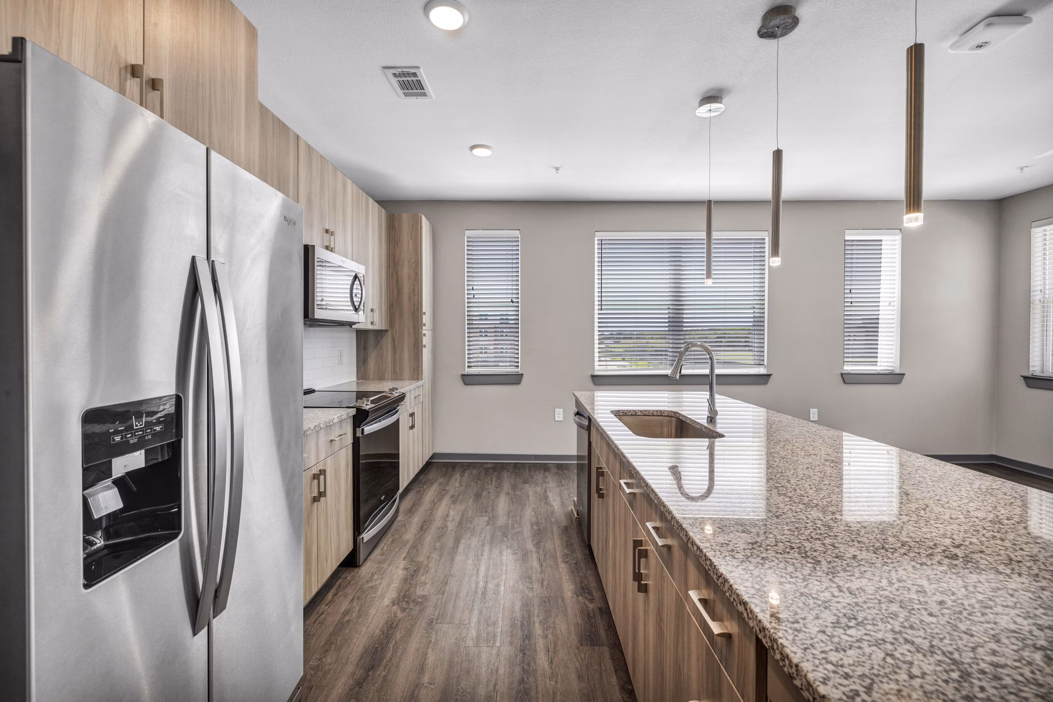 Luxury kitchen with modern appliances in Haven at Mansfield Apartments