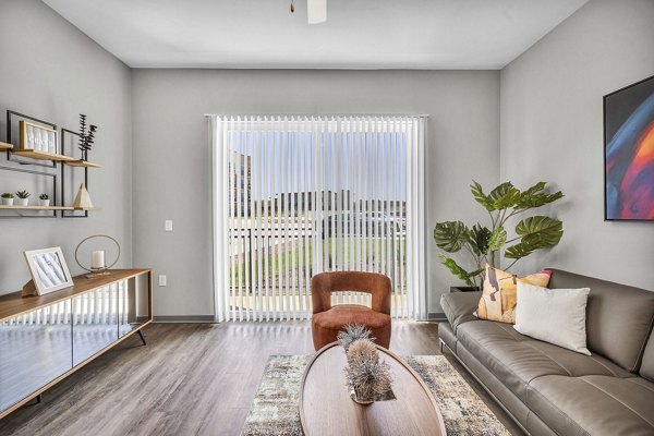 Modern living room with stylish decor at Haven at Mansfield Apartments