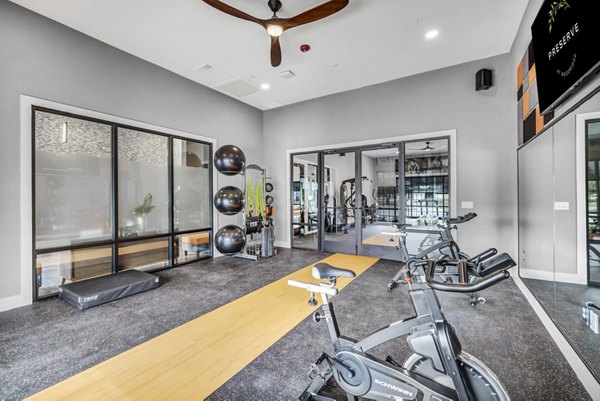 fitness center at Preserve at Woodridge Apartments