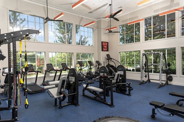 State-of-the-art fitness center with modern equipment at Aventura Clear Creek Apartments