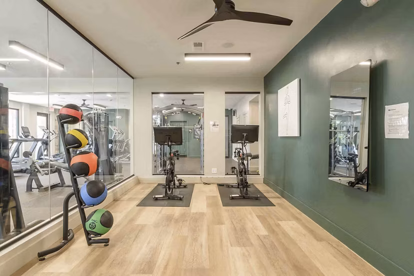 fitness center at Aventura Falcon Valley Apartments