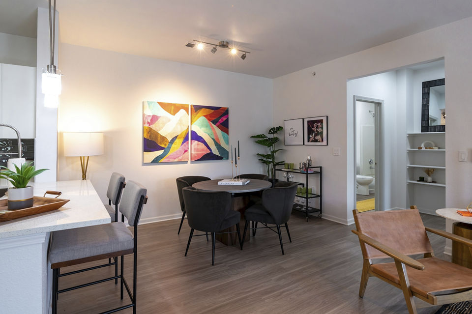 living room at Aventura Falcon Valley Apartments