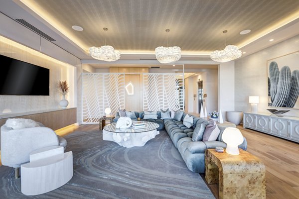 Ello House Apartments: Stylish clubhouse with modern furnishings for resident gatherings