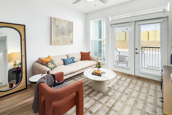 living room at Rye Charlotte Ave Apartments