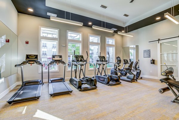 fitness center at The Pointe at Siena Ridge Apartments