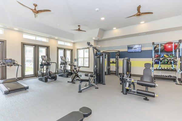 fitness center at Reserve at Lake Jackson Apartments