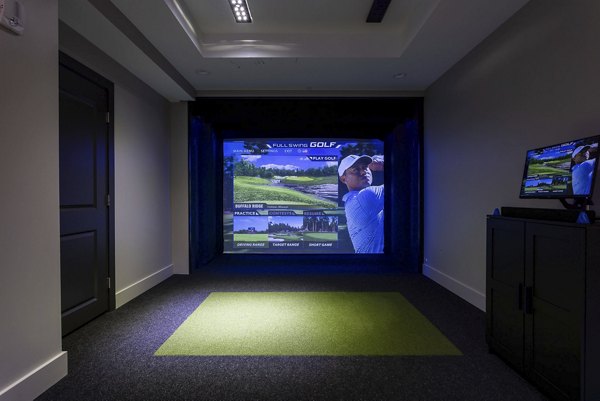 virtual golf driving range at 2020 at Providence Apartments