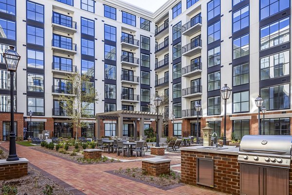 grill area/patio at 2020 at Providence Apartments