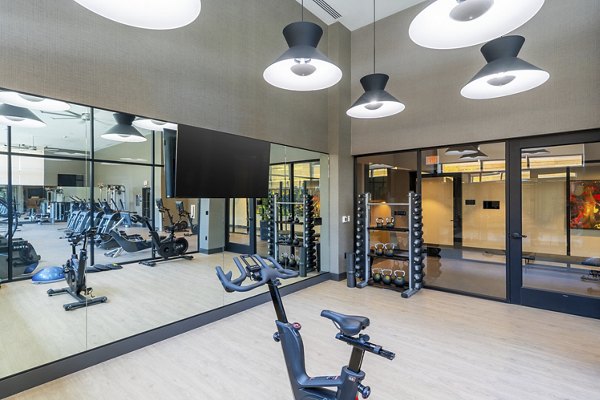 fitness center at The Hayden Apartments