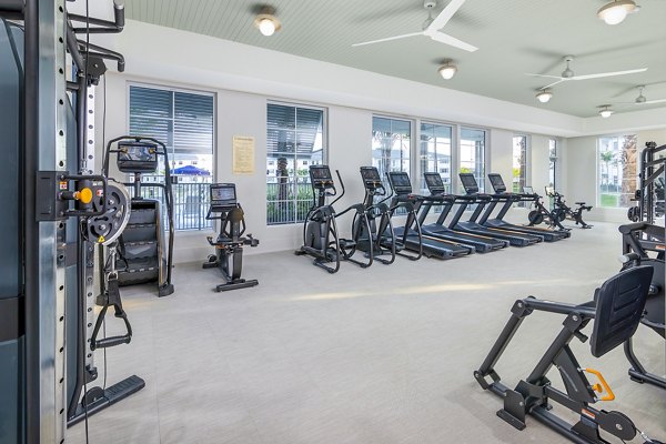 fitness center at Elan Polo Gardens Apartments