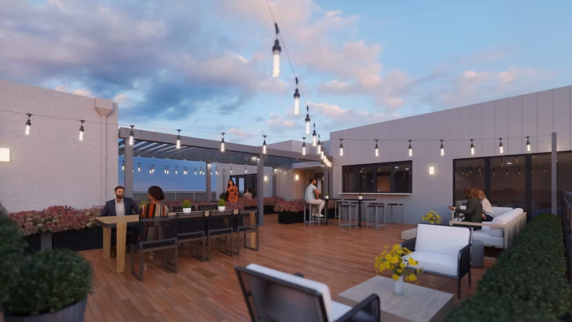 Hagert and York Apartments: Elegant clubhouse with modern design in Greystar's luxury community