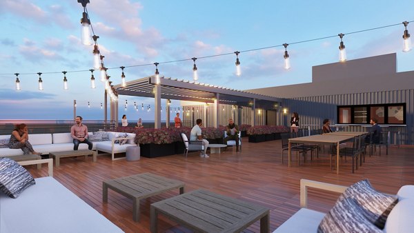 rooftop deck at Hagert and York Apartments