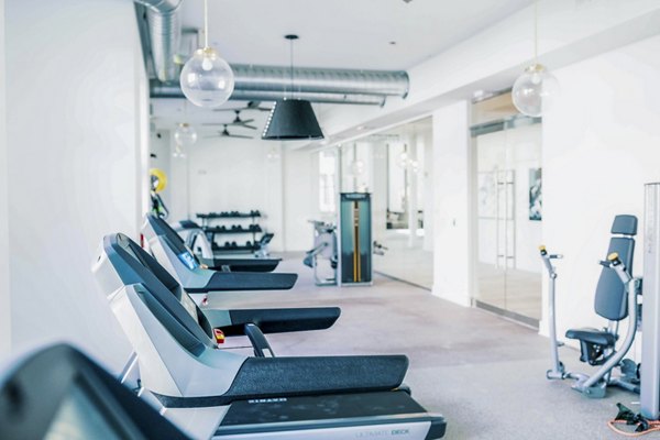 fitness center at The Merchant Apartments