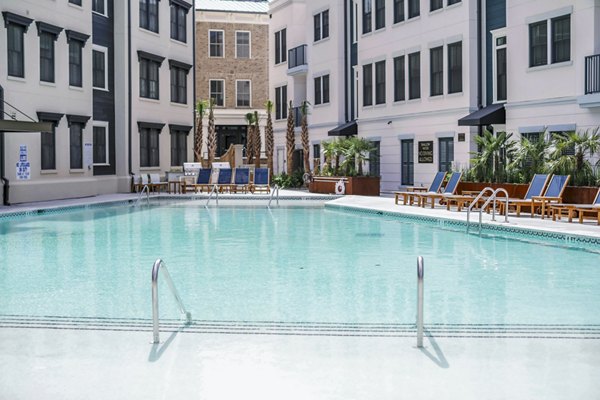 pool at The Merchant Apartments