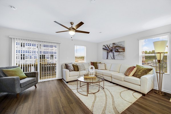 living room at Terrabrook at Prairie Ridge Apartments