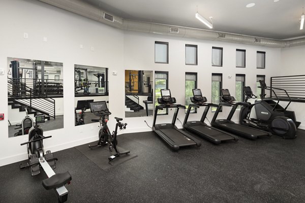 fitness center at The Crossings Apartments 