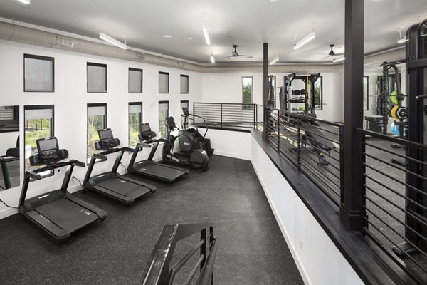 fitness center at The Crossings Apartments 