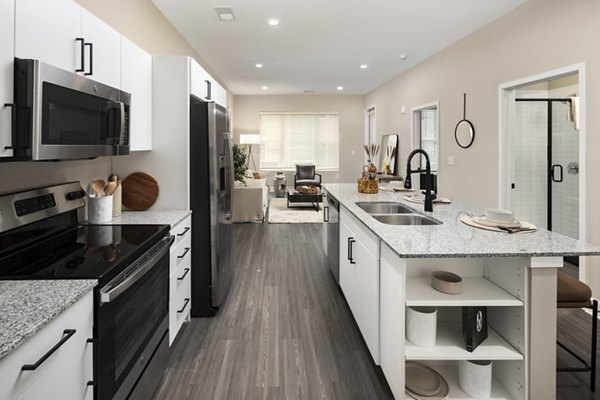 kitchen at The Crossings Apartments