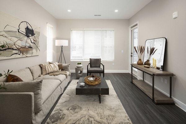 living room at The Crossings Apartments