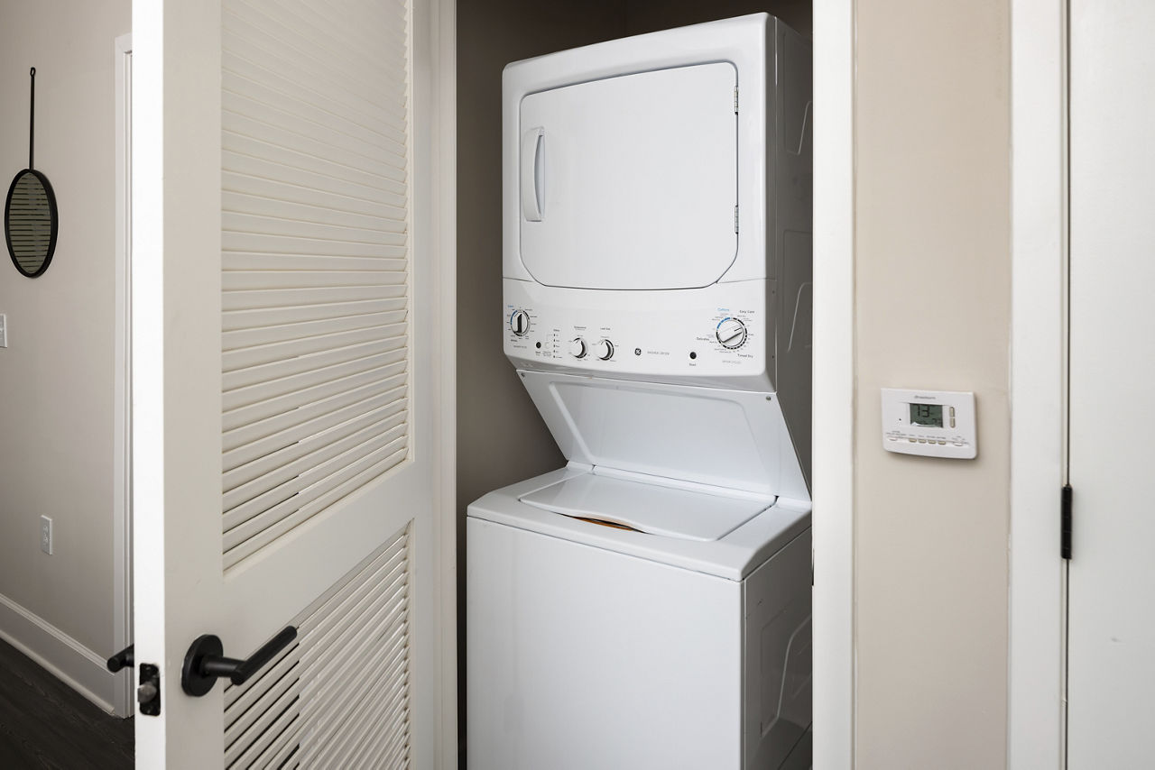 Laundry room at The Crossings Apartments