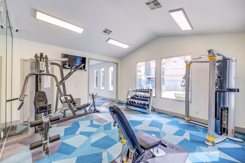 fitness center at Escena Apartments