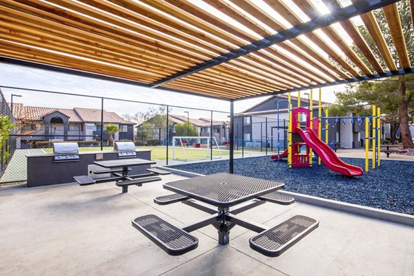 patio at Escena Apartments