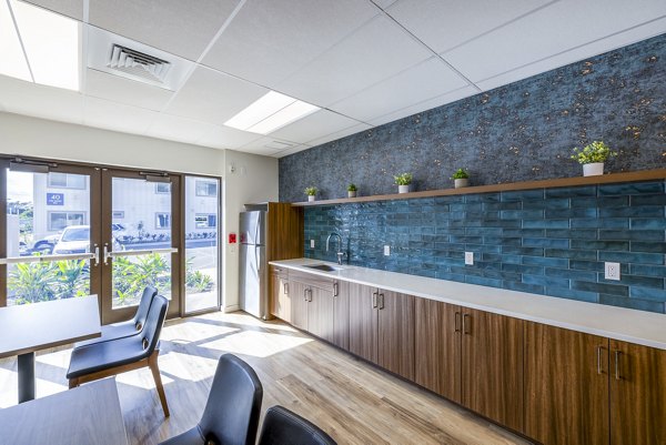 Elegant clubhouse with modern design at Kaulana Mahina Apartments