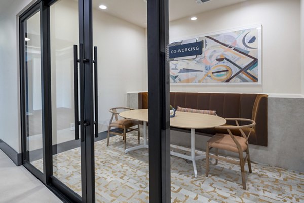 Modern meeting facility with state-of-the-art technology at The International at Valley Ranch Apartments, ideal for business gatherings and events