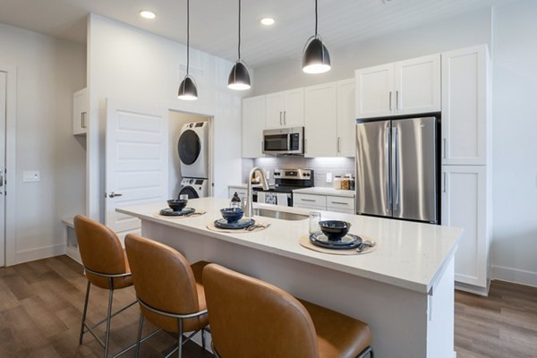 kitchen at The International at Valley Ranch Apartments