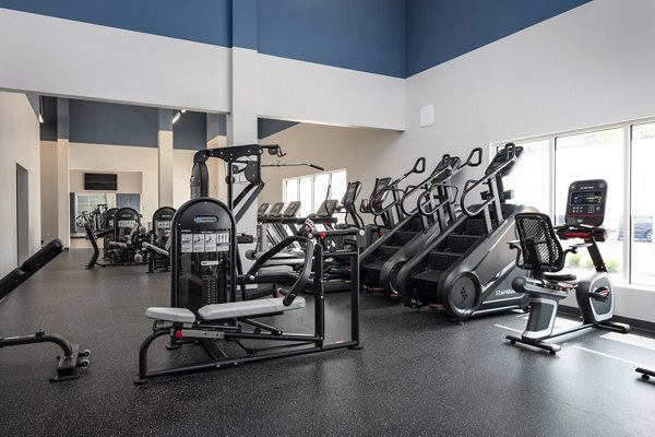 fitness center at Shoregate Apartments 