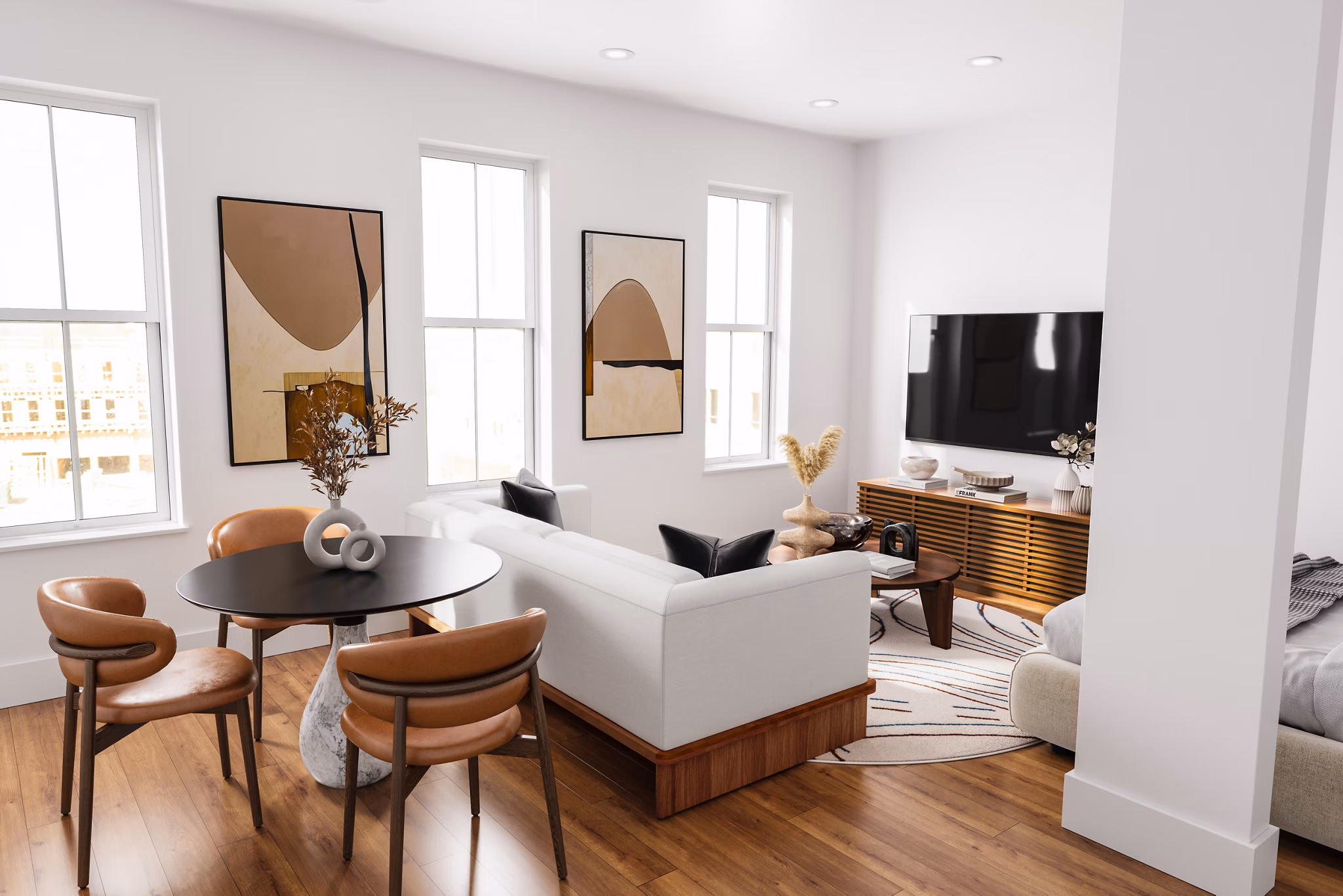 living room at Shoregate Apartments 