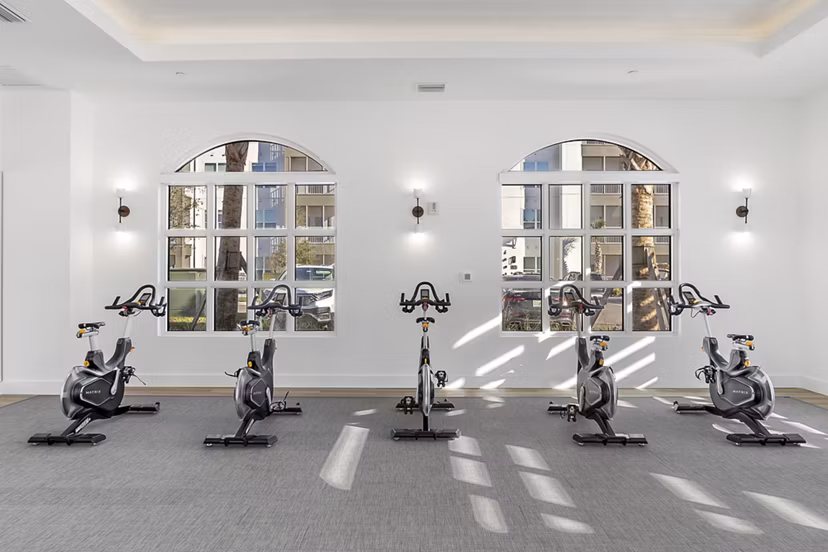 fitness center at Soluna Apartments