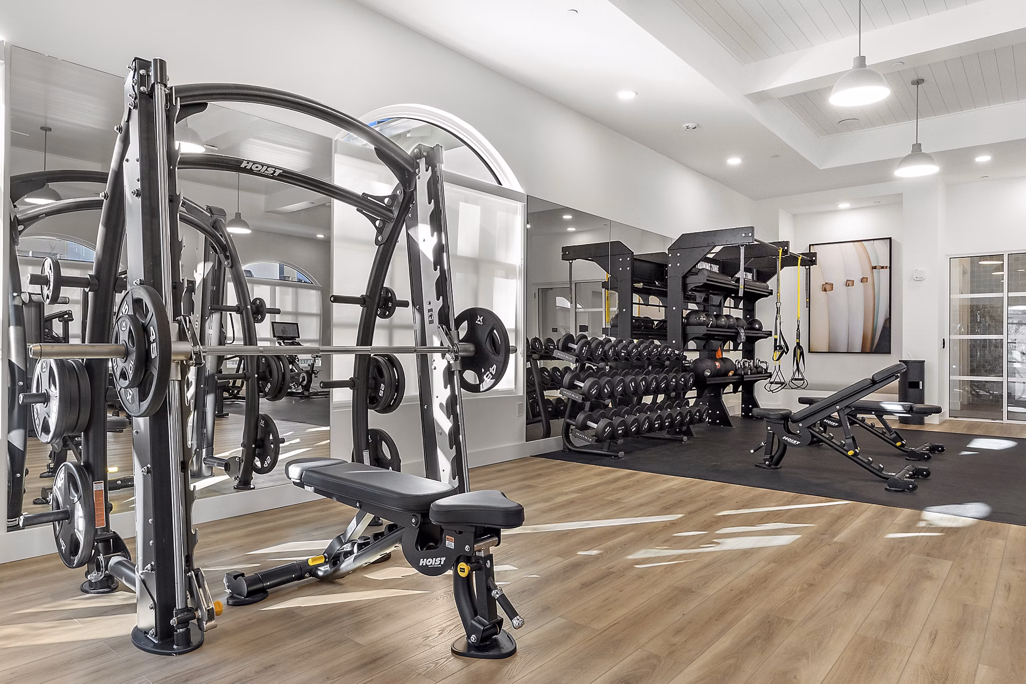 fitness center at Soluna Apartments